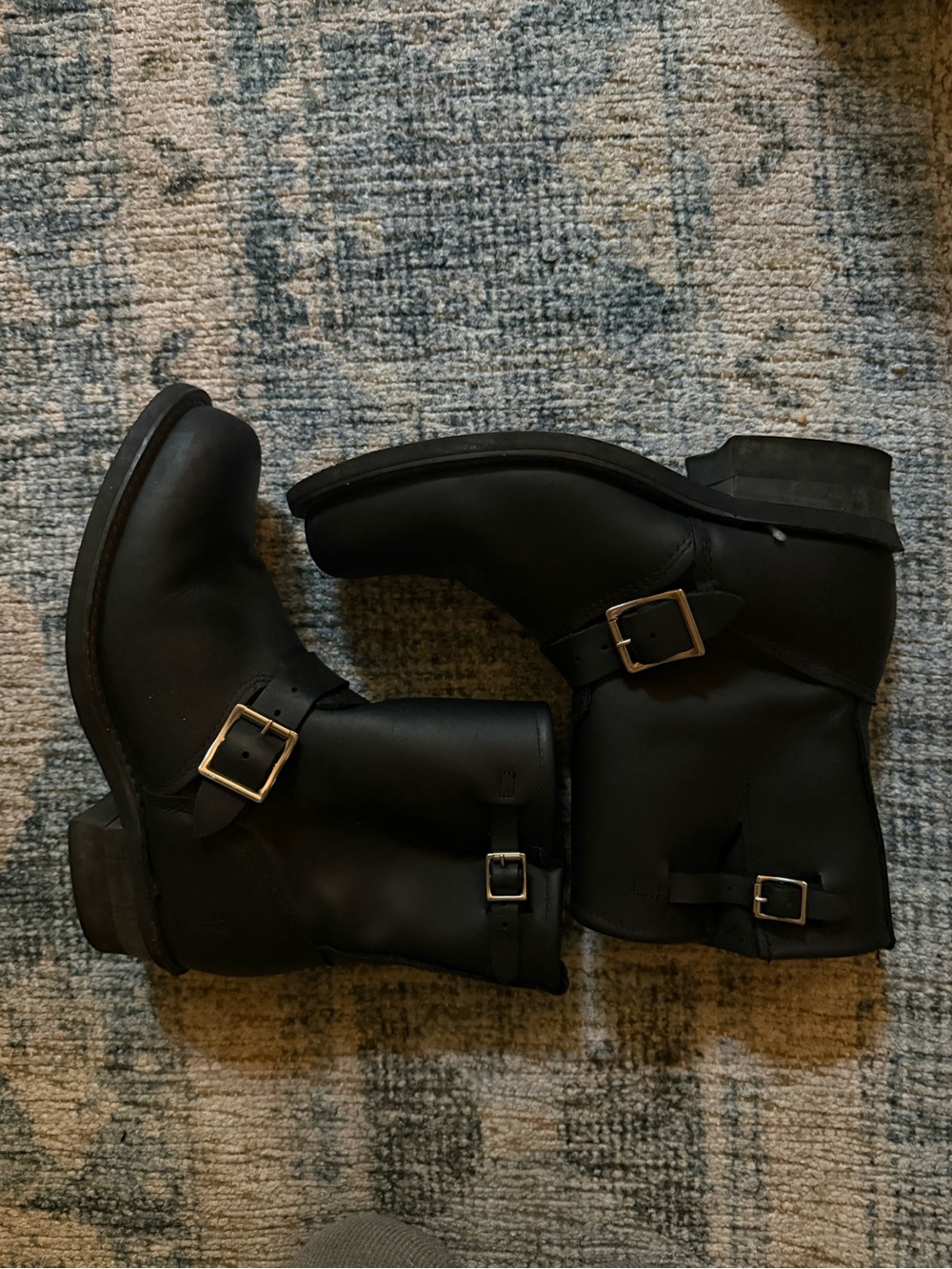 FRYE Short Leather Moto Boots